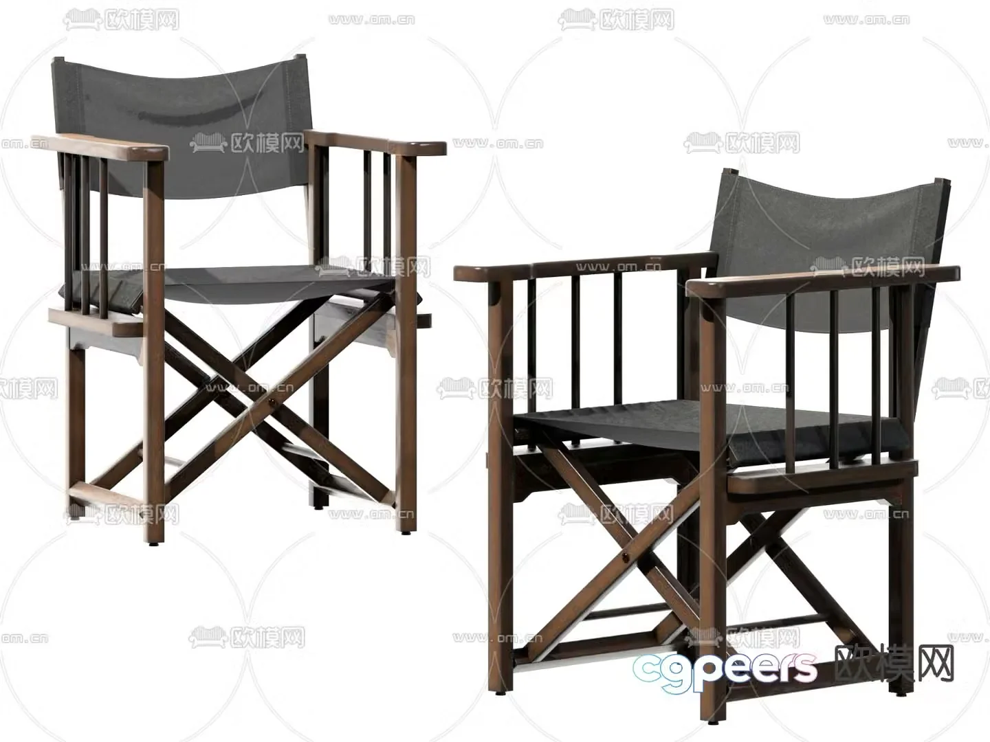 Giorgetti wabi-sabi folding chair 3d model