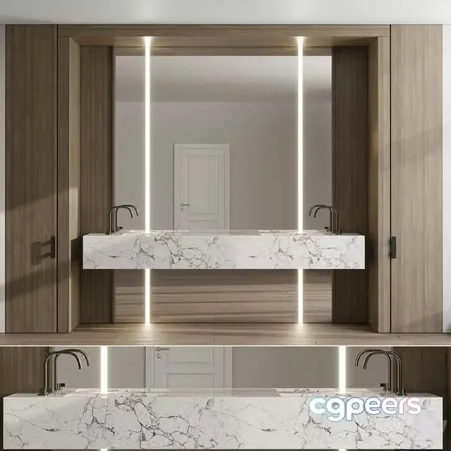 3ds Max Free – Bathroom furniture by inbani faucet set 33 280 400 70