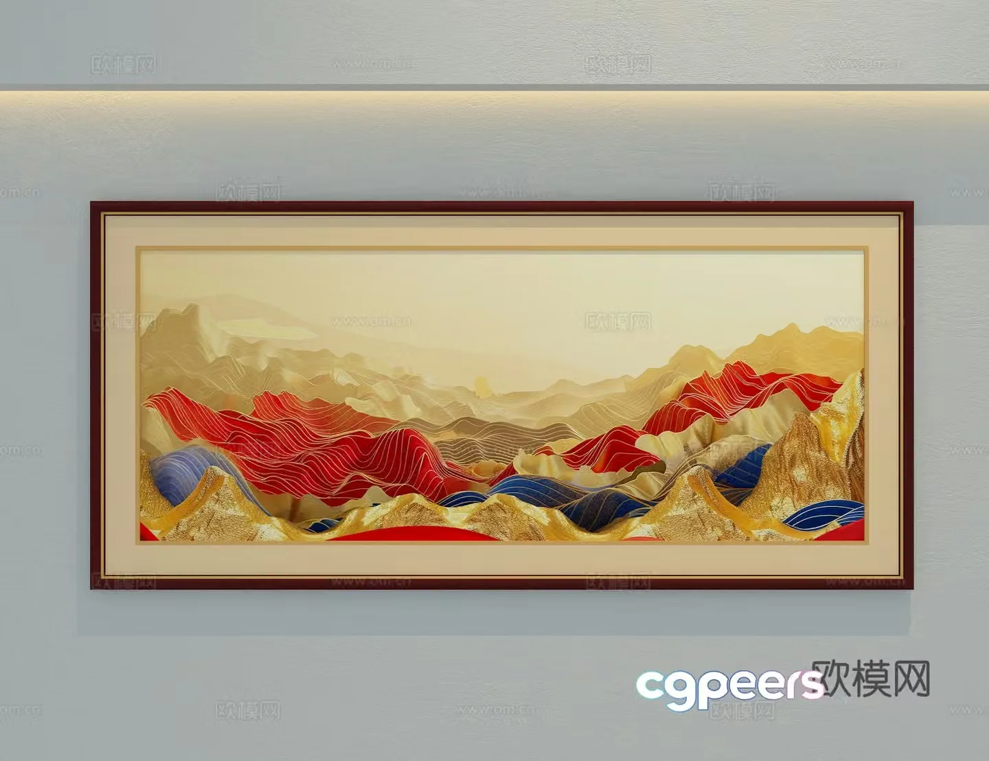 New Year’s Hanging Painting Texture Painting Decorative Painting 3D Model