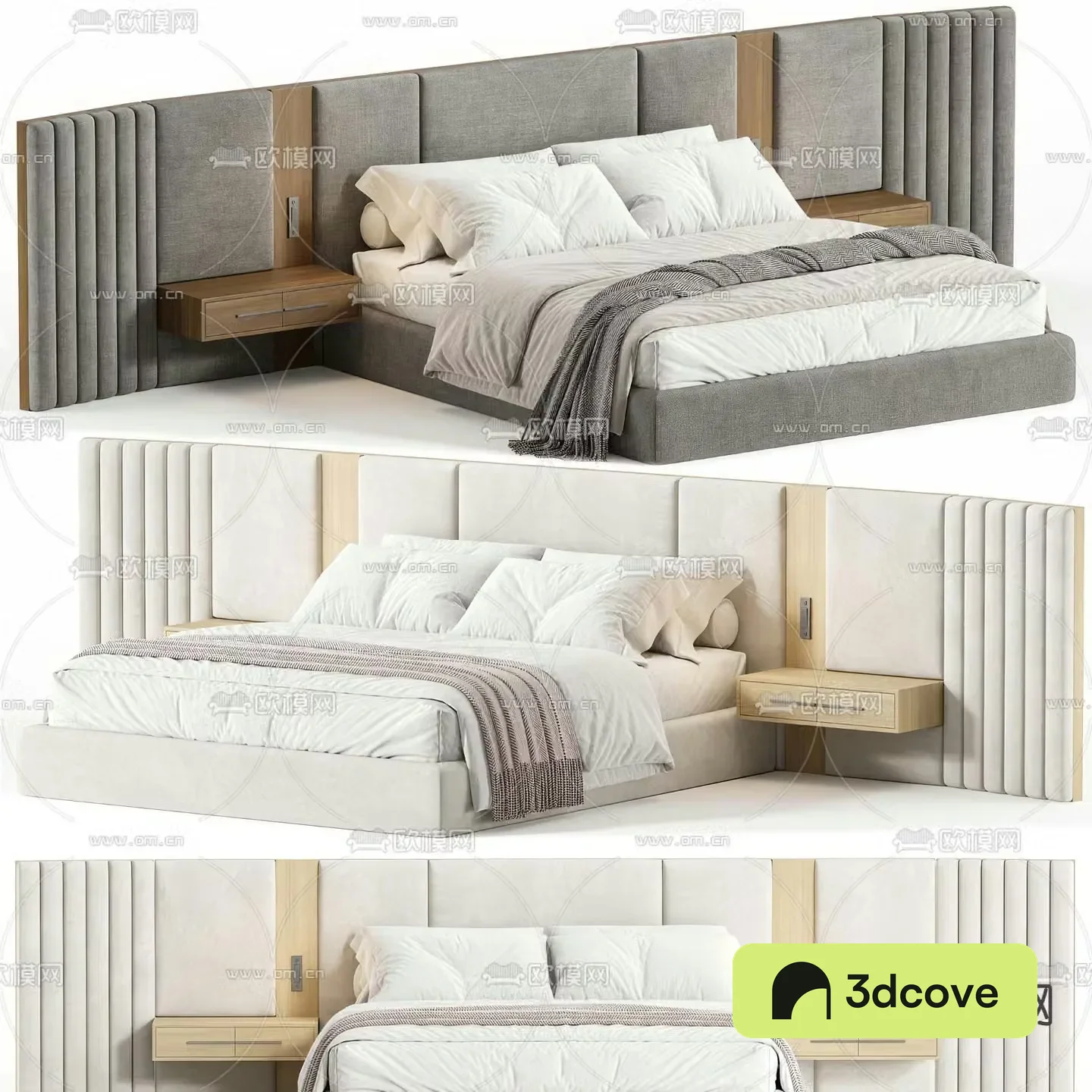 BEACON fabric double bed