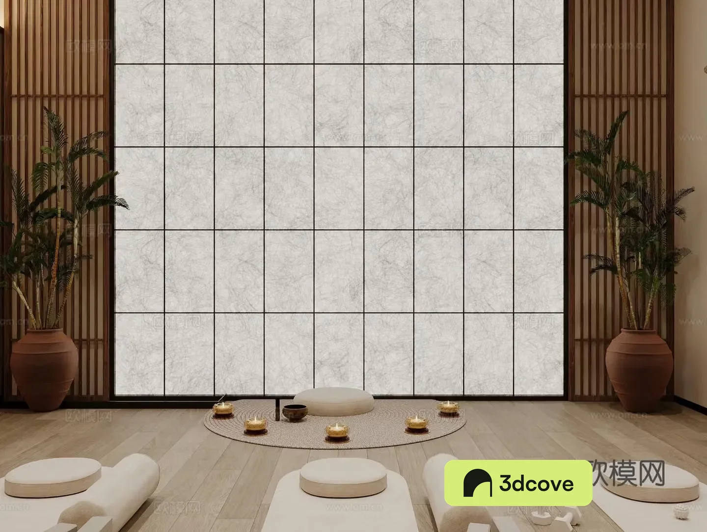 Modern beauty salon DuPont paper background wall Healing room Meditation room Pilates