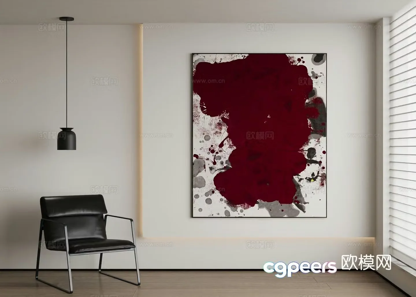 Modern decorative painting 3d model