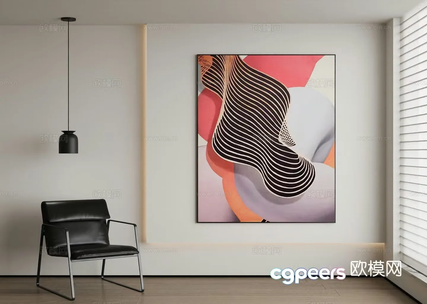 Modern decorative painting 3d model