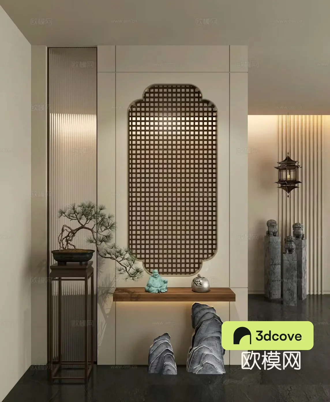New Chinese style entrance partition