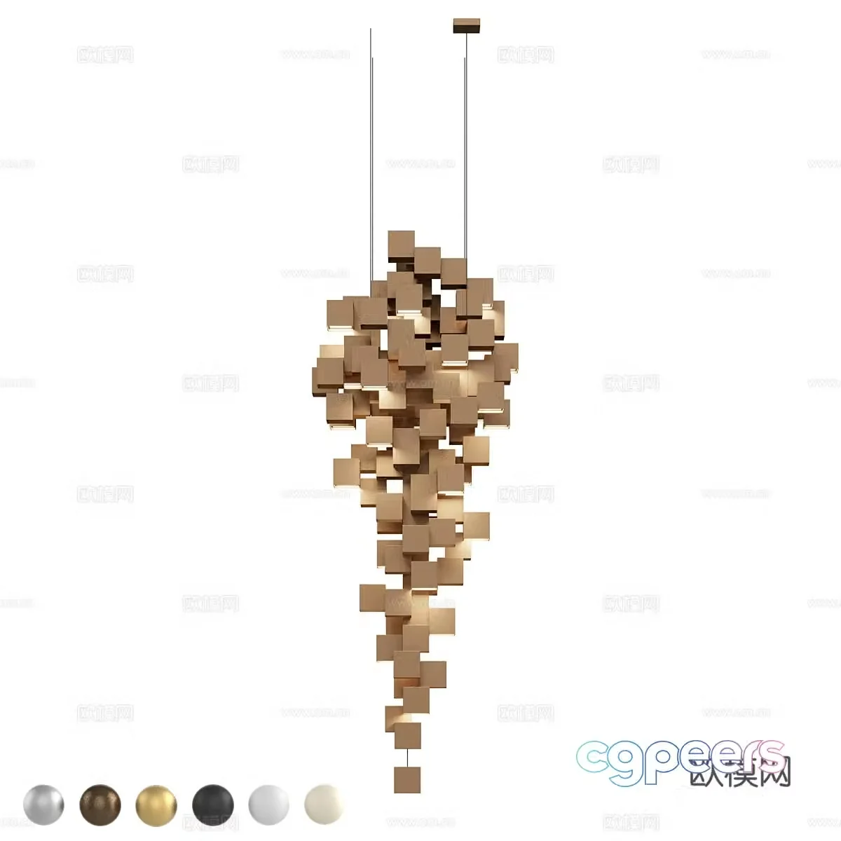 Nordic simple chandeliers chandeliers simple chandeliers restaurant chandeliers wooden chandeliers lamps 3D model