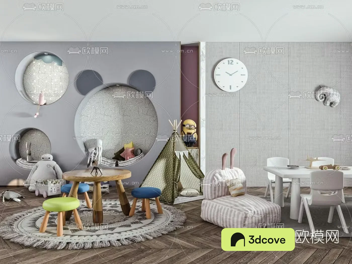 Modern children’s table and chair play set