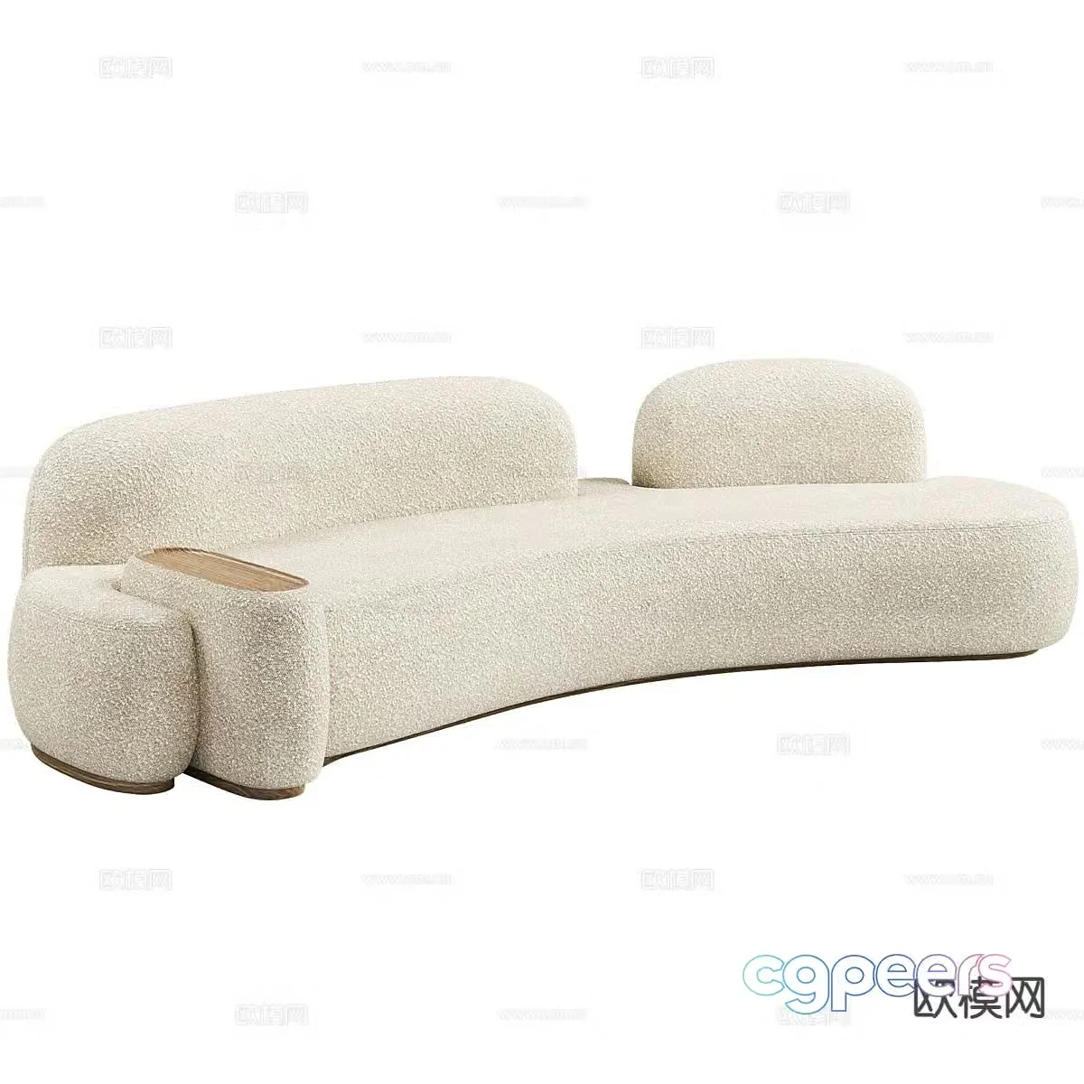 Special shaped sofa curved sofa 3d model