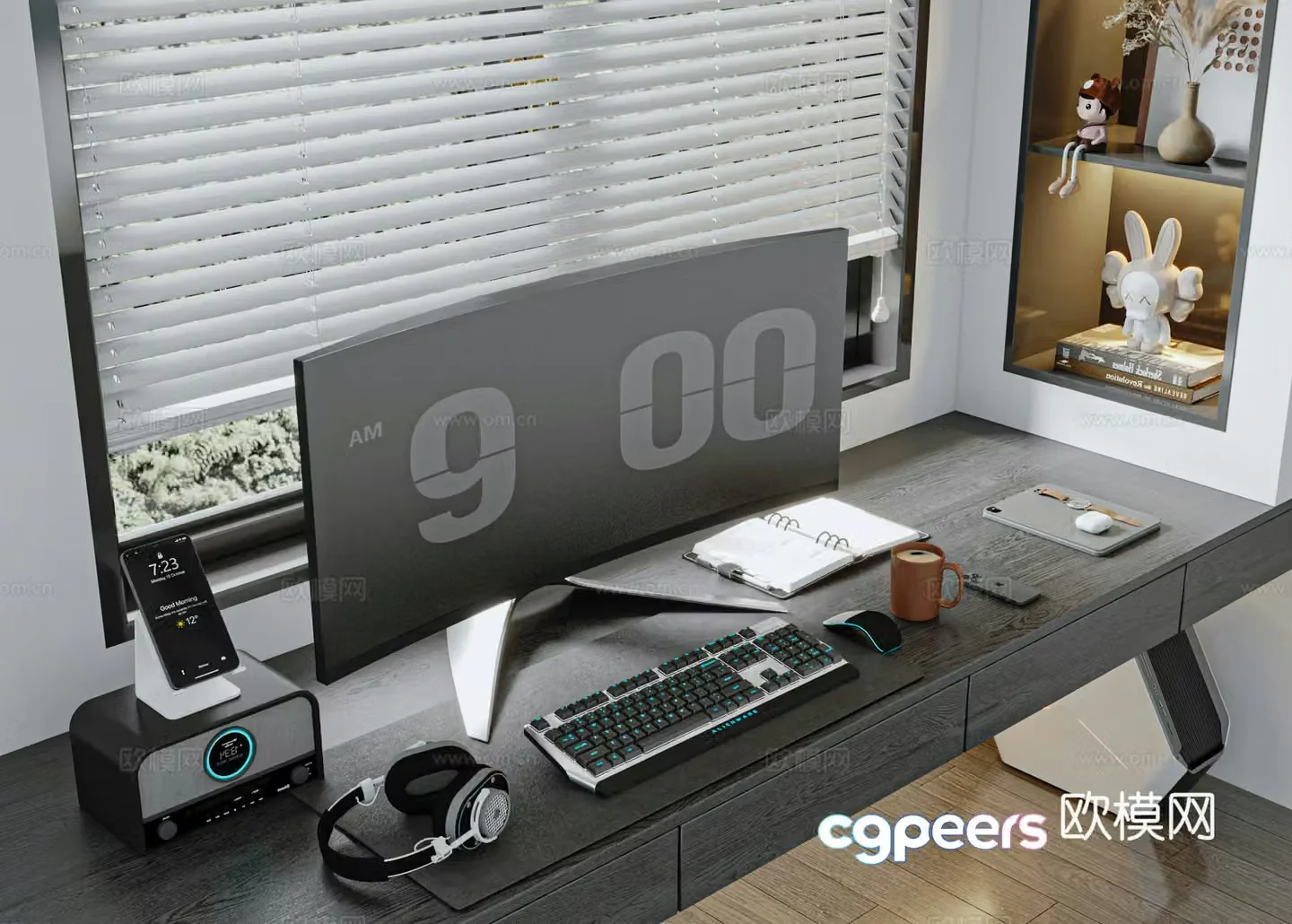 3D desktop computer model