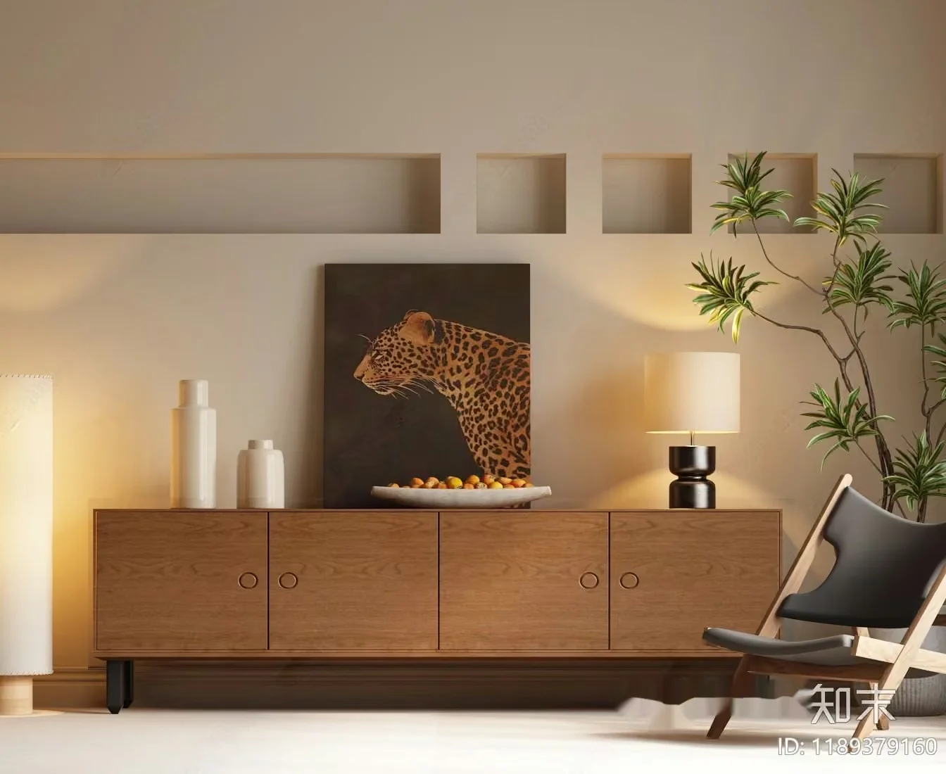 Modern Living Room 3D Model – 17433 – VRAY Render