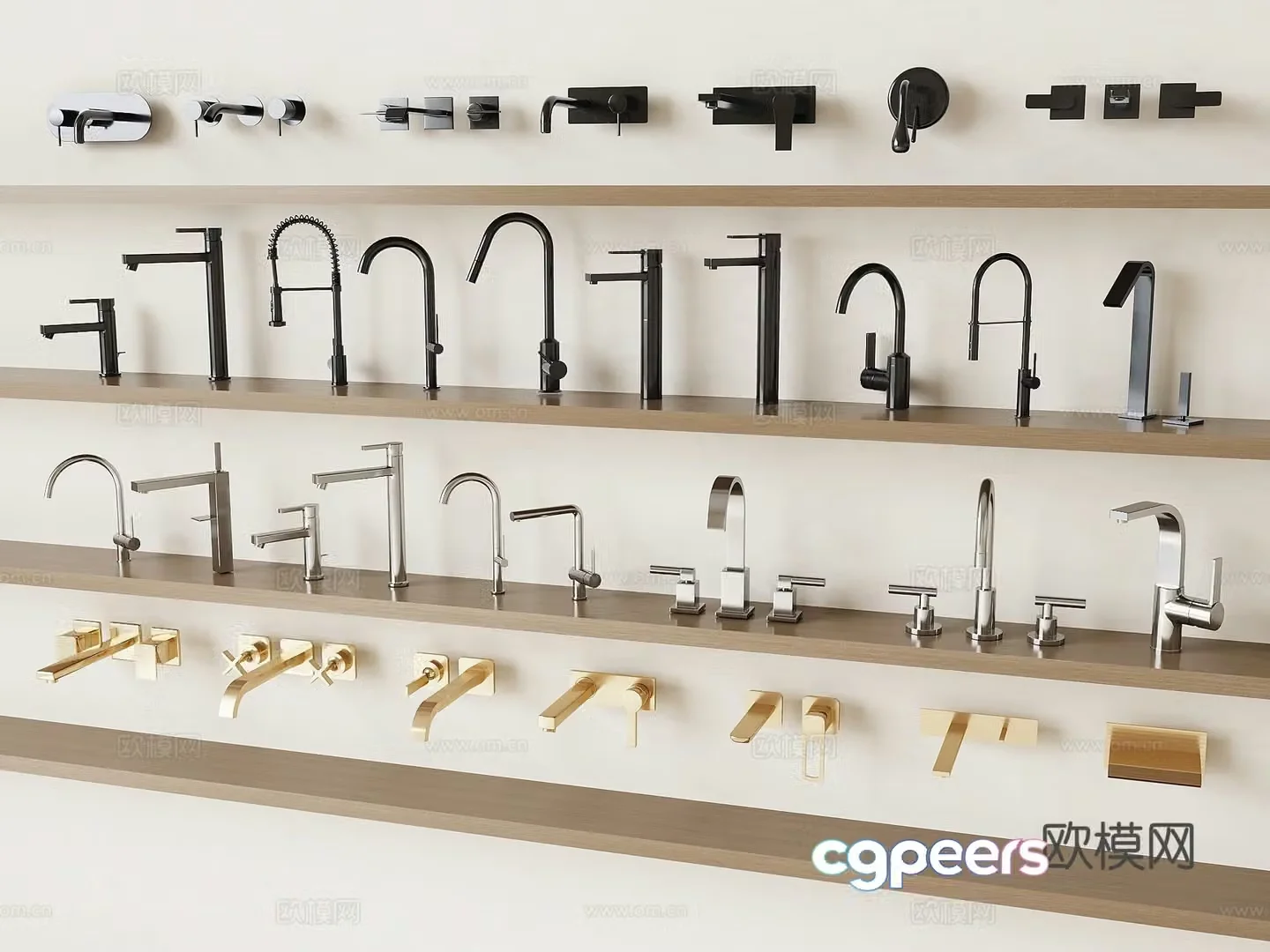 Stainless steel faucet 3d model