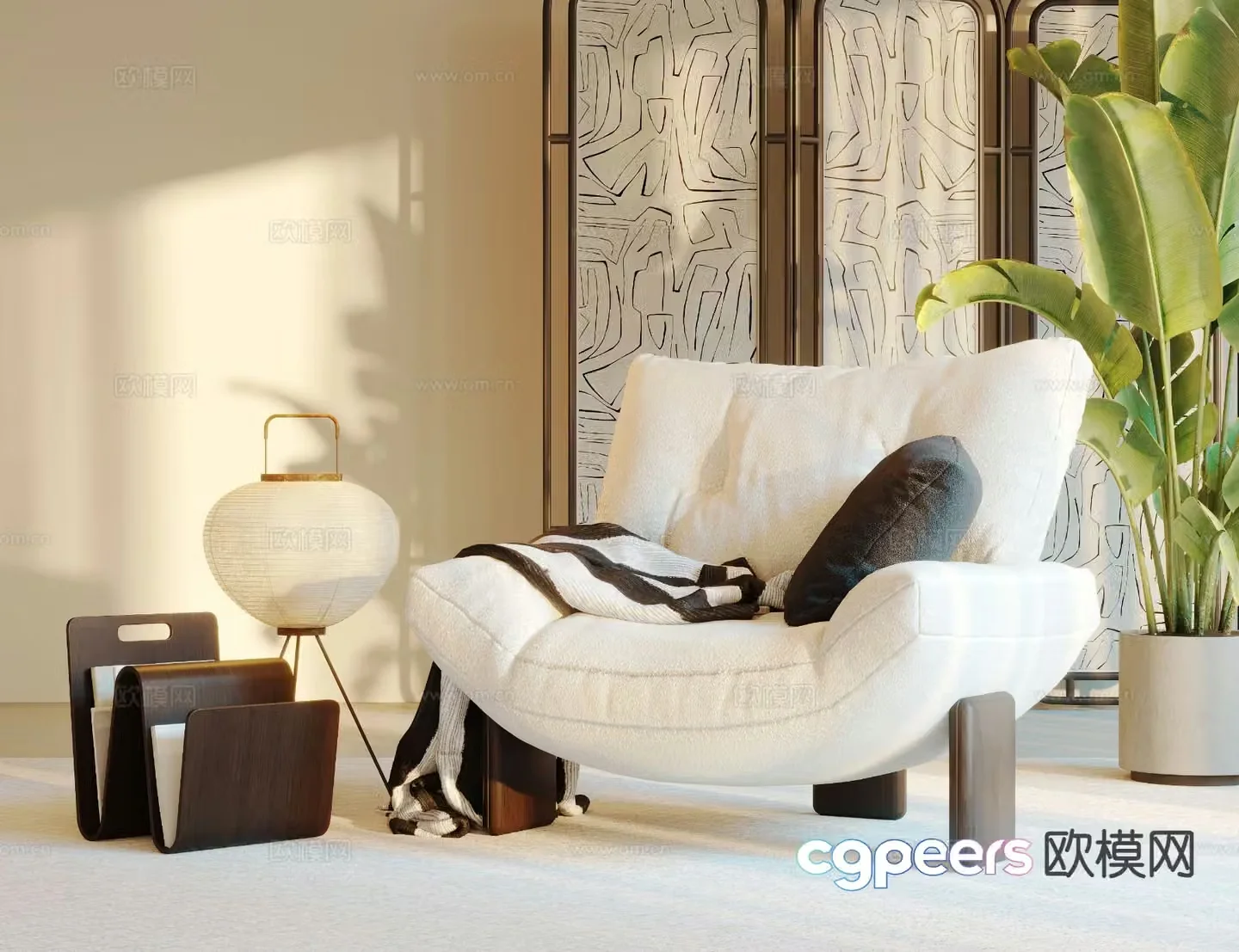 Modern chair leisure chair sofa chair 3d model