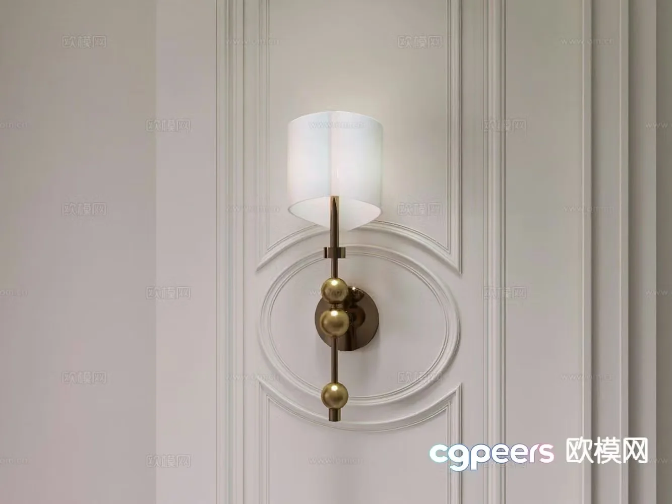 Jane European wall lamp metal wall lamp 3d model