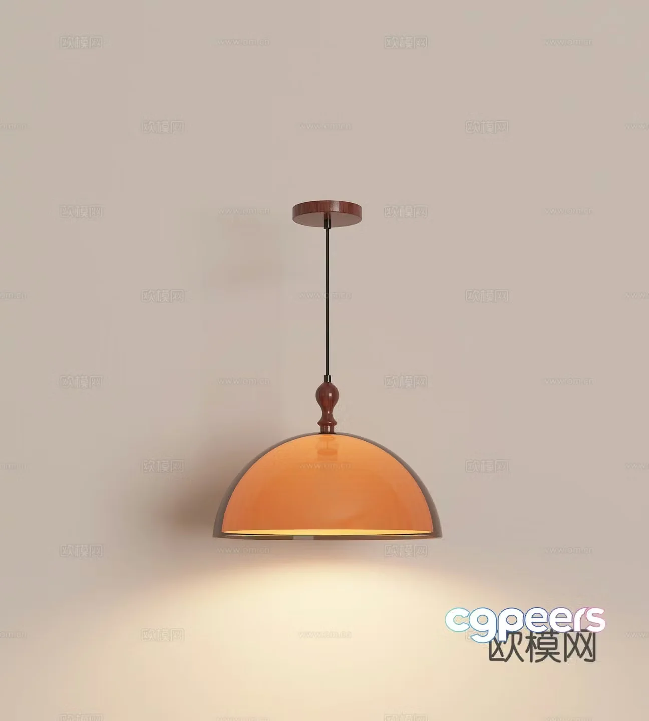 Modern light luxury glass chandelier 3d model