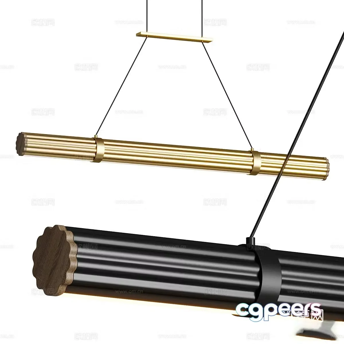 Modern light luxury decorative chandeliers 3d model