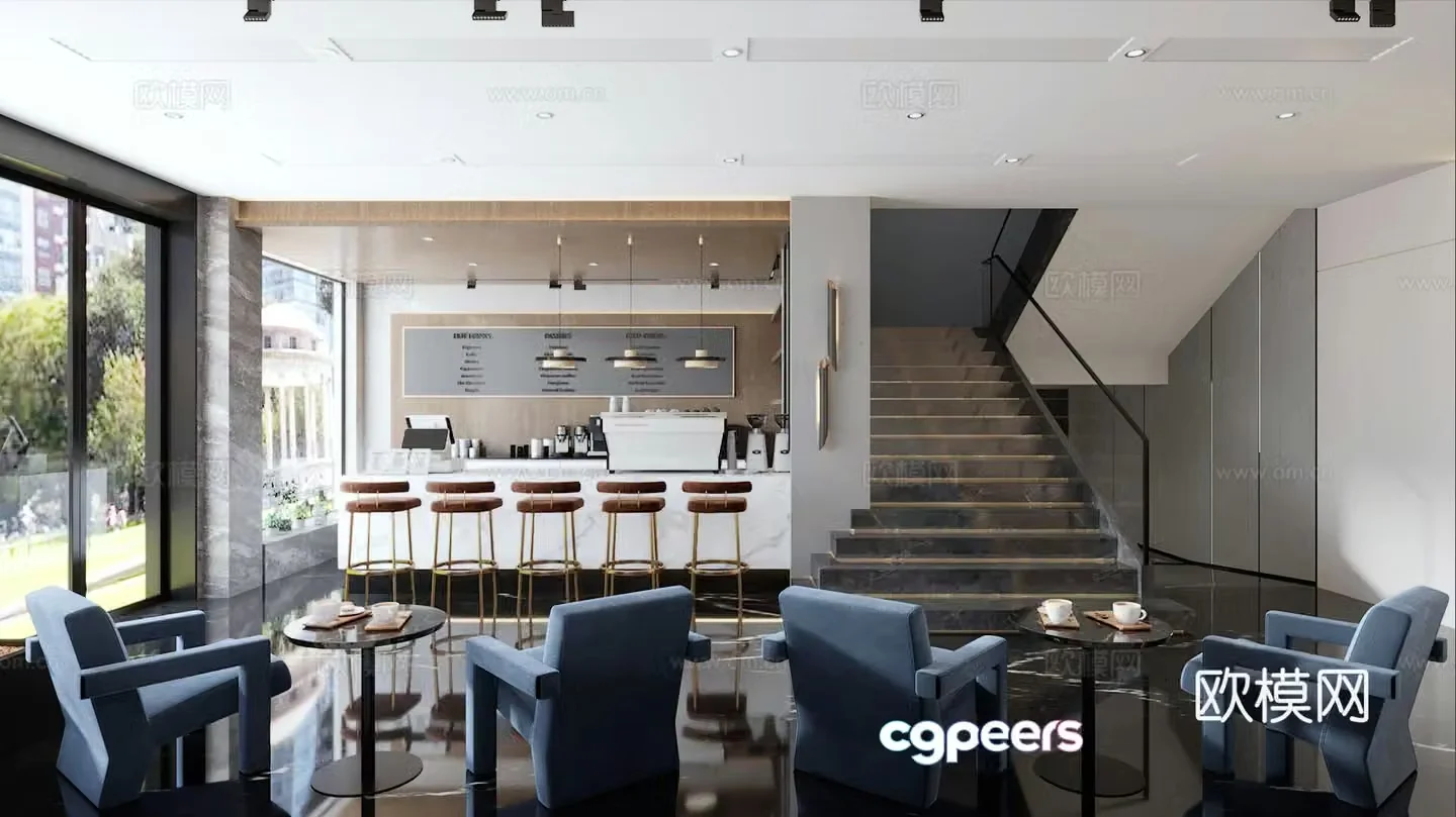 Cafe 3d model