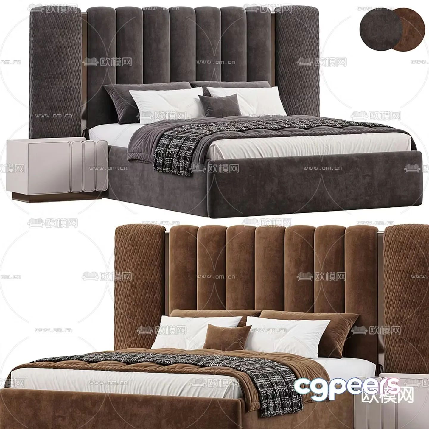 Akyuz Mobilya double bed 3d model
