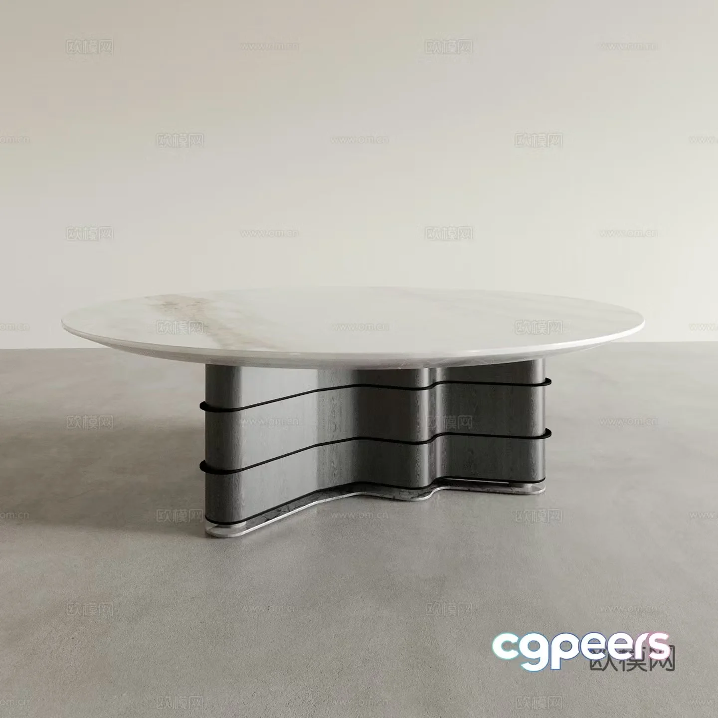 Modern round coffee table 3d model