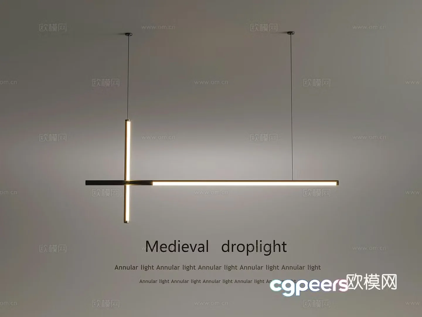 Modern simple chandelier Restaurant chandelier 3d model
