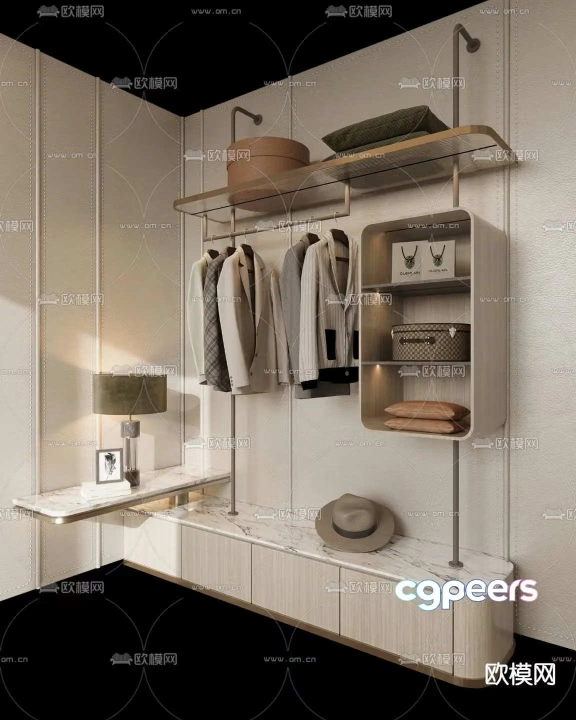 open wardrobe wardrobe 3d model