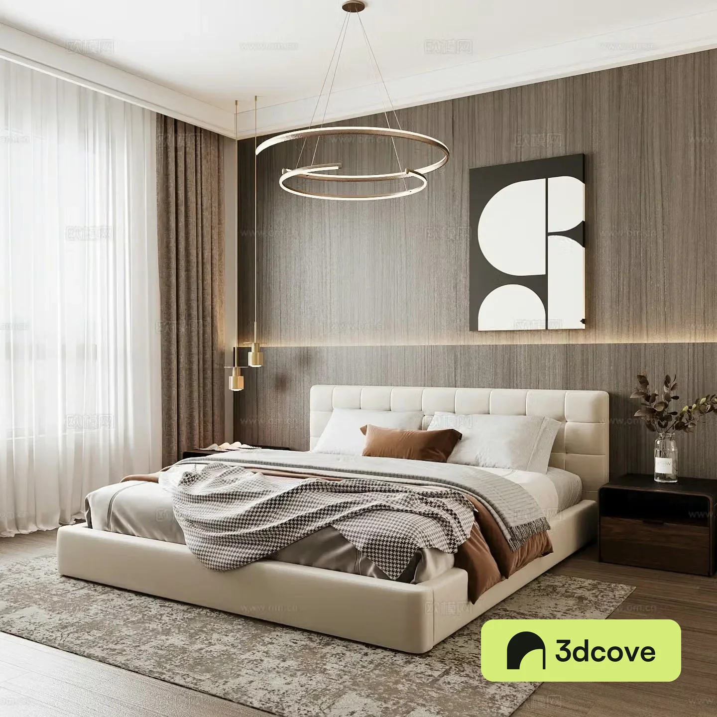 Modern home bedroom Modern bedroom Italian bedroom Simple bedroom Italian bed