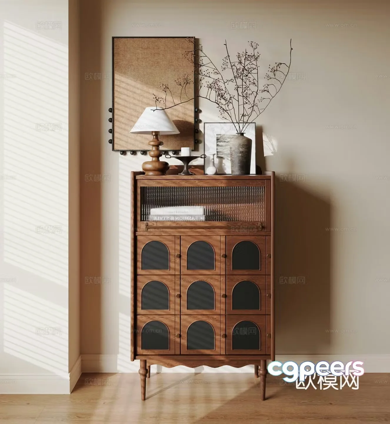 Medieval style entrance cabinet 3D model