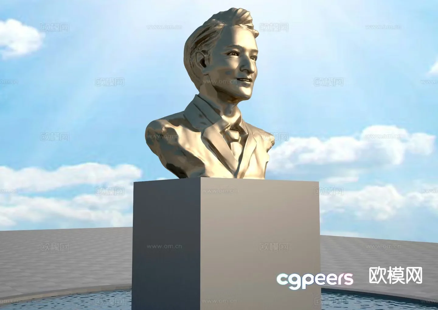 human head statue sculpture 3d model