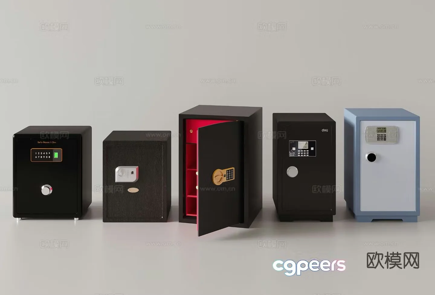 modern safe safe smart cabinet 3d model