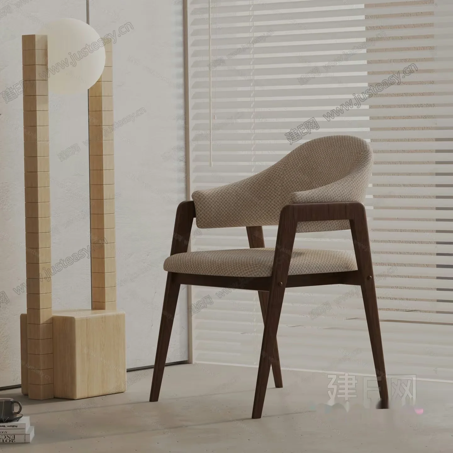 Wooden Chair In A Room 3D Model – 8344 – VRAY Render