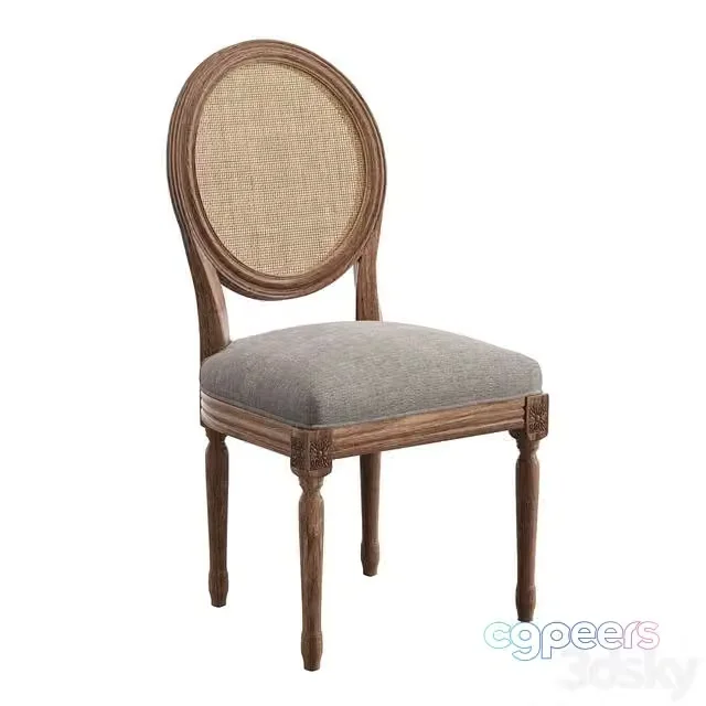 3ds Max Free – Duffield Side Chair in Sand Gray