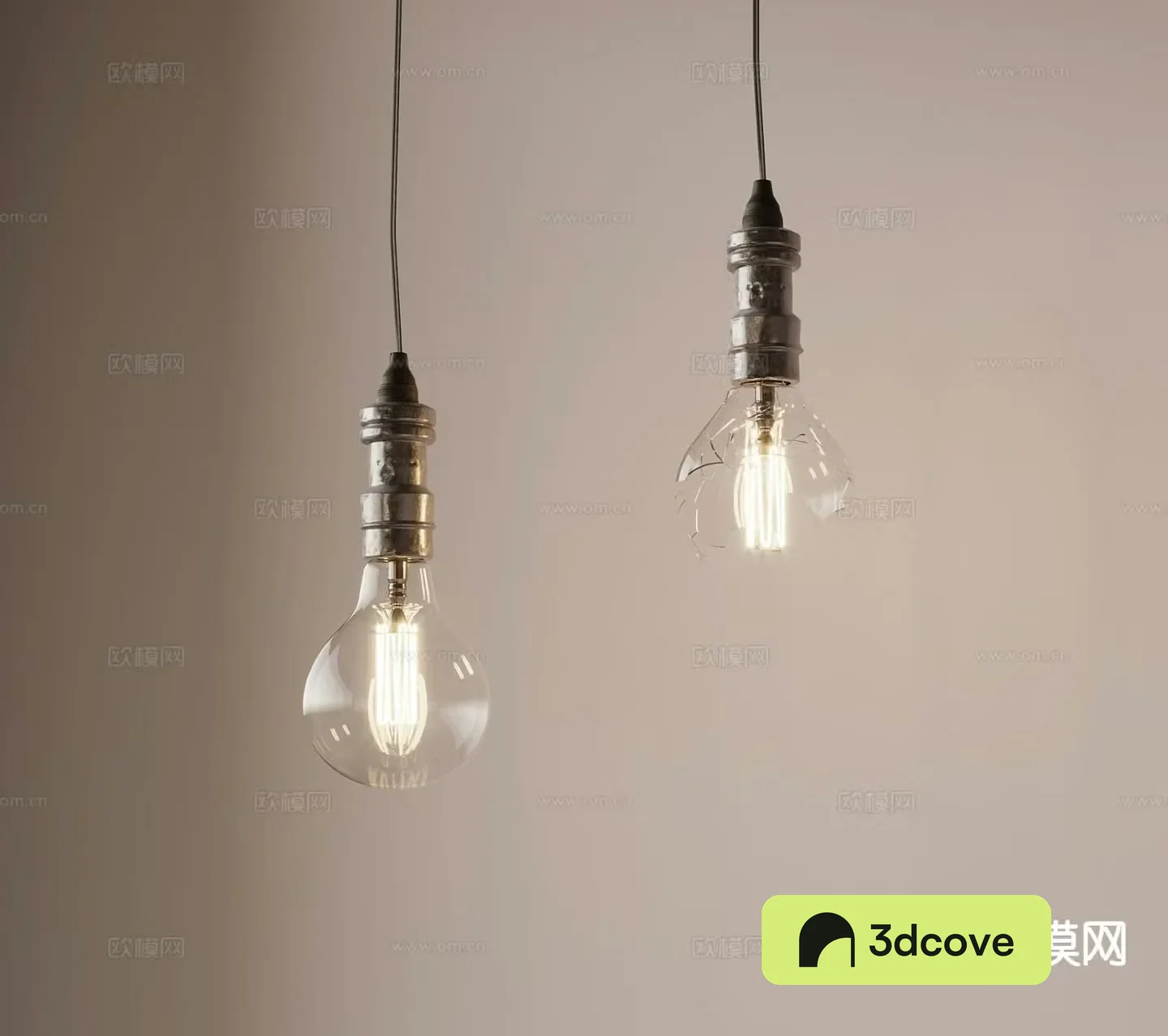 Industrial style small chandelier fishing line chandelier