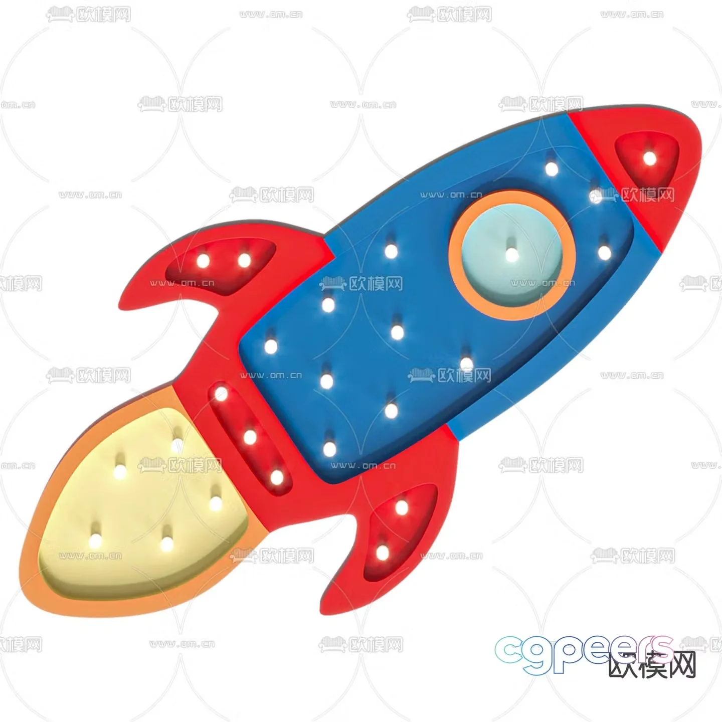 Rocket toy children’s figure 3d model