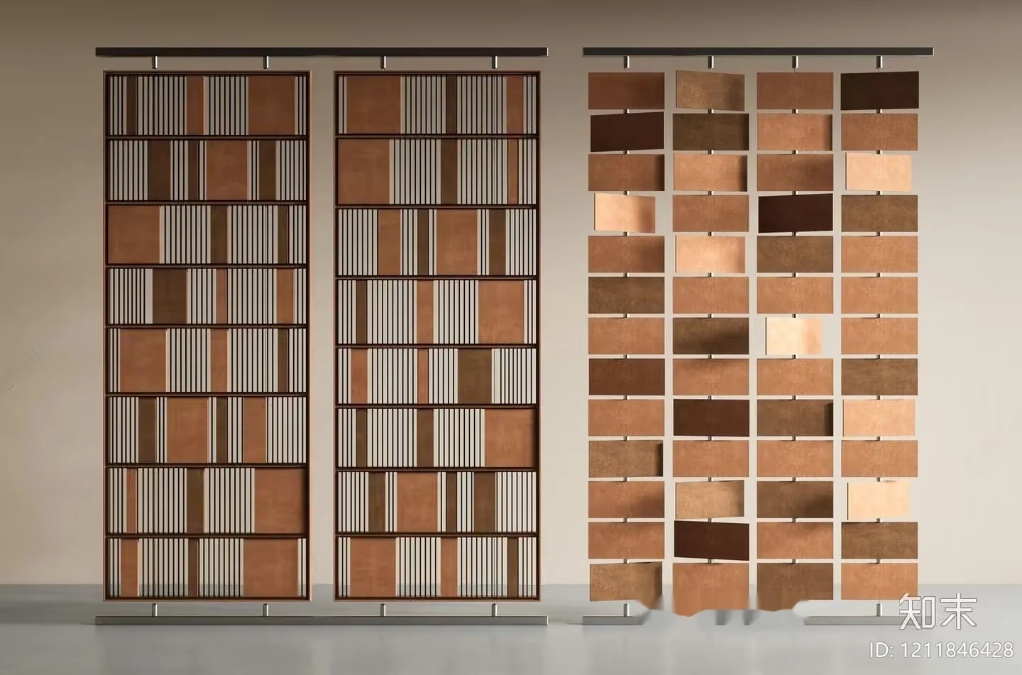 A Sliding Door With A Unique Design 3D Model – 13110 – VRAY Render