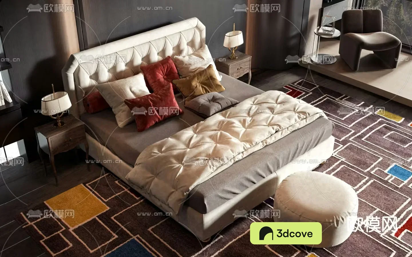 Commercial bed double bed