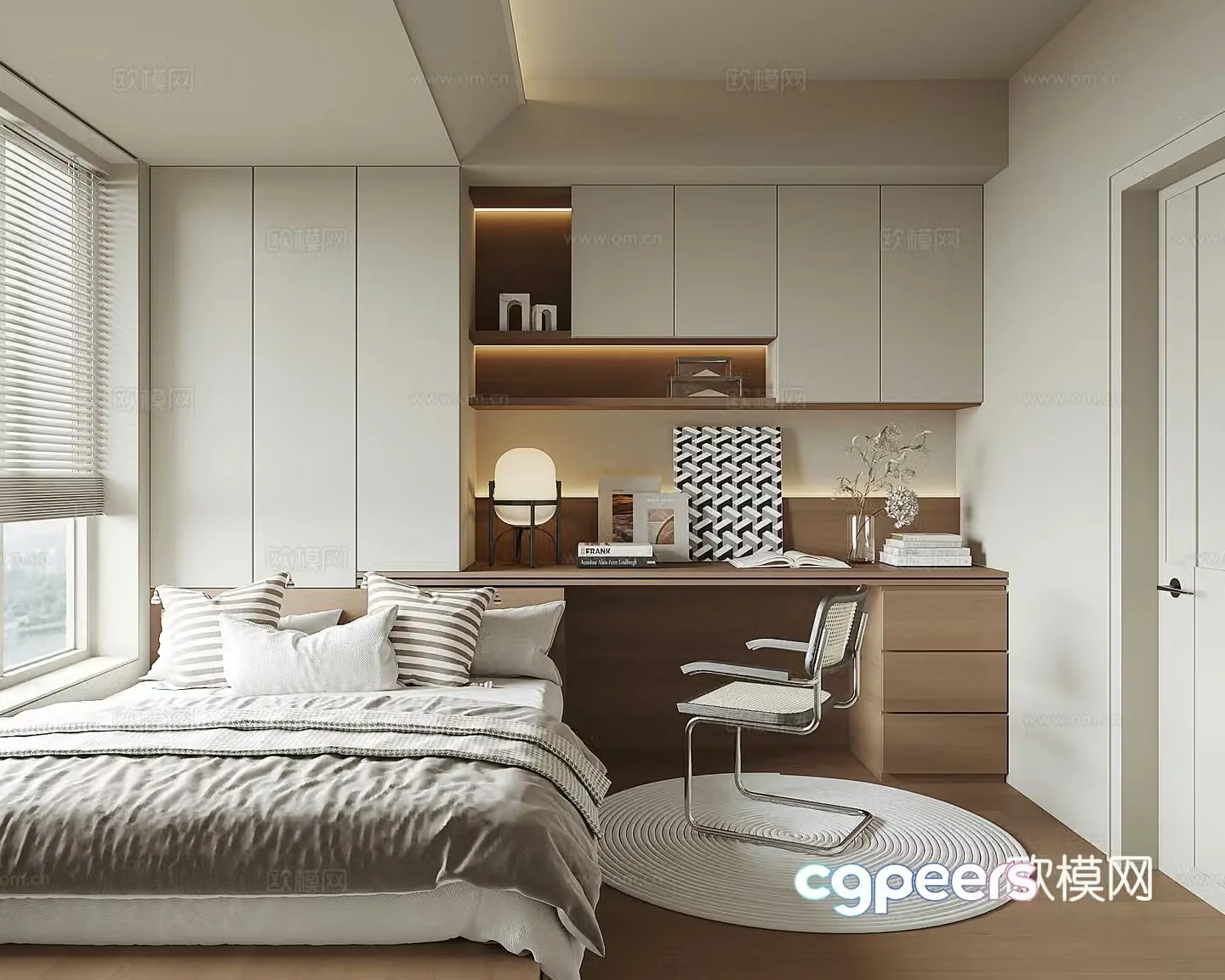 Modern tatami bedroom 3d model