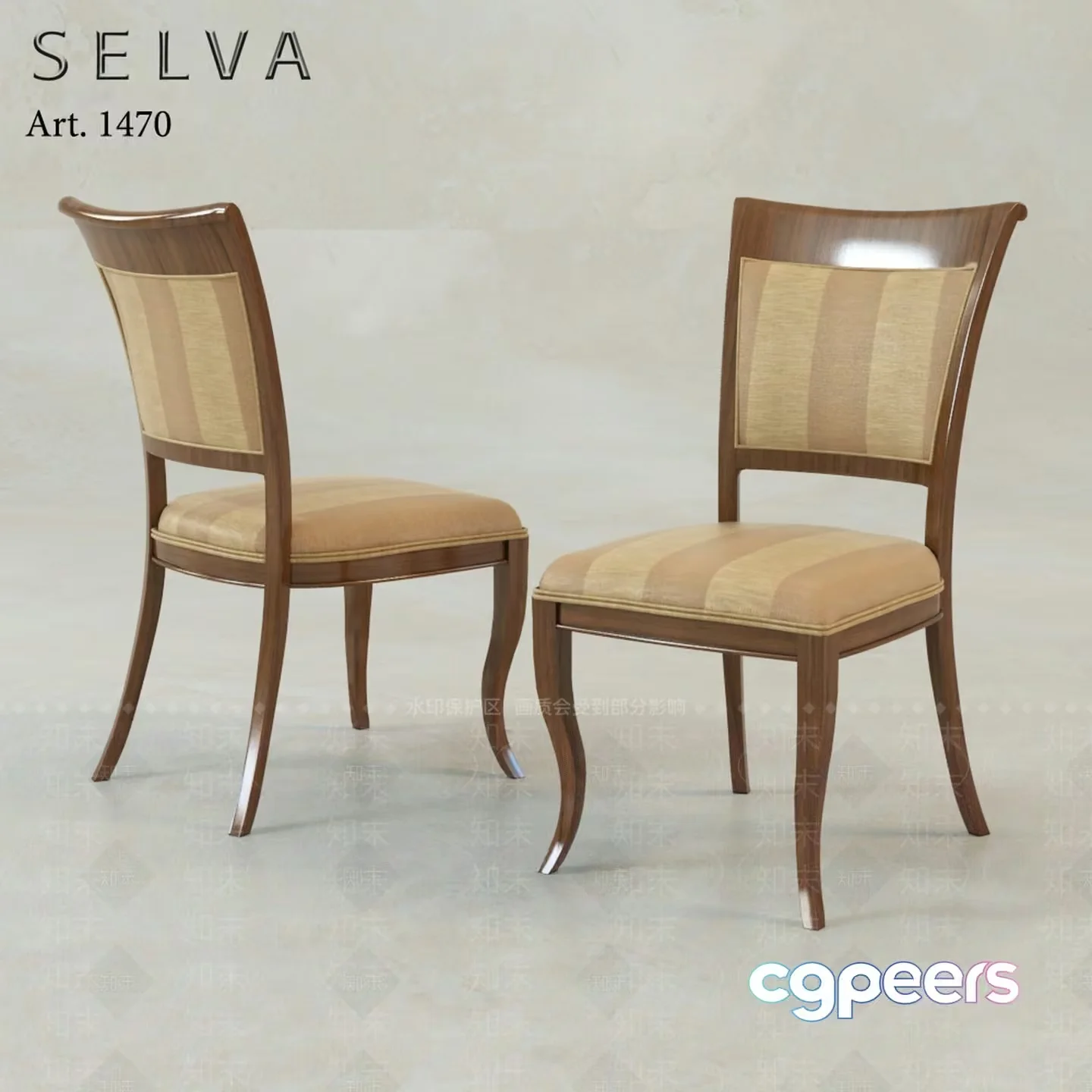 Wooden Dining Chairs 3D Model – 6859 – VRAY Render
