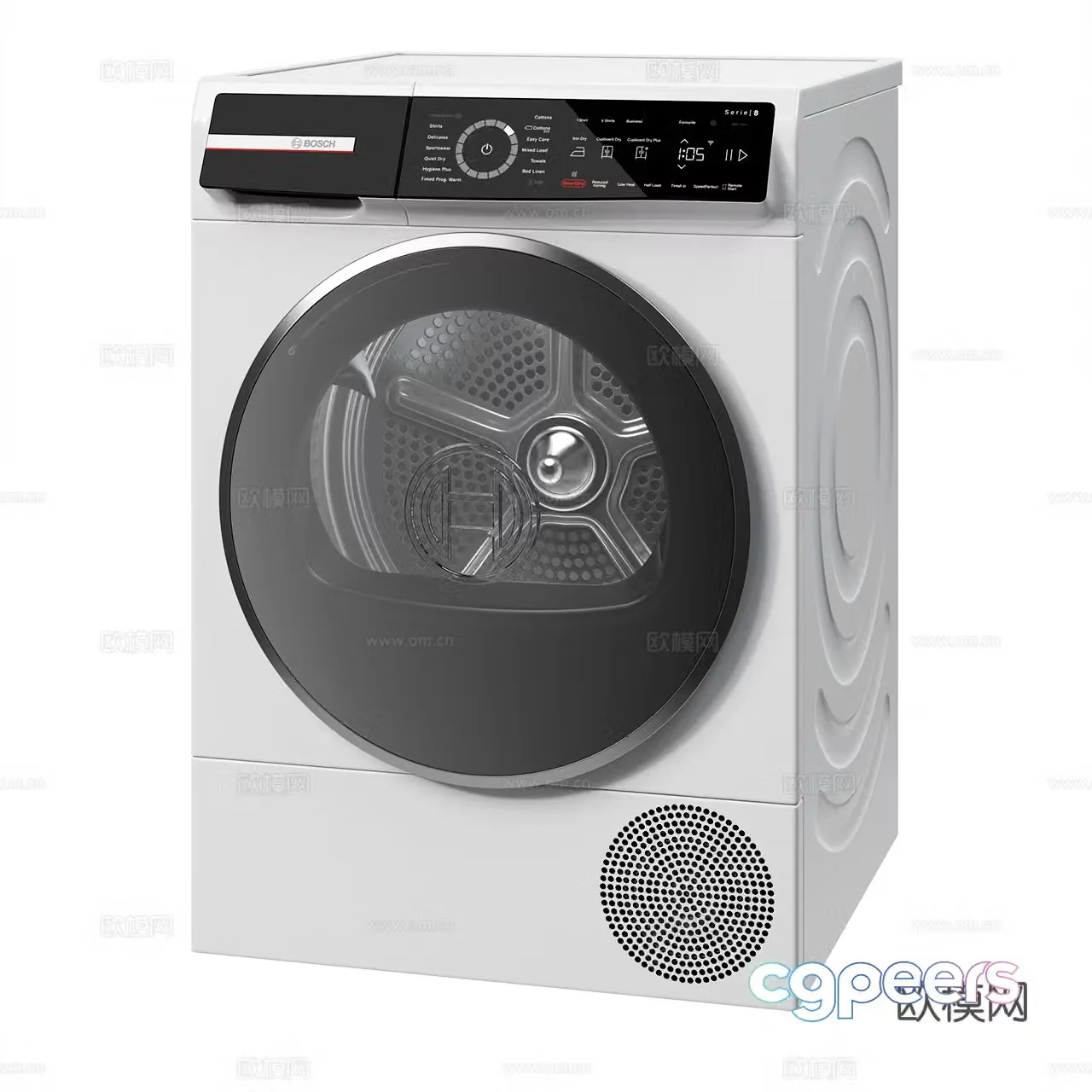 Bosch modern washing machine clothes dryer drum washing machine drum dryer 3d model