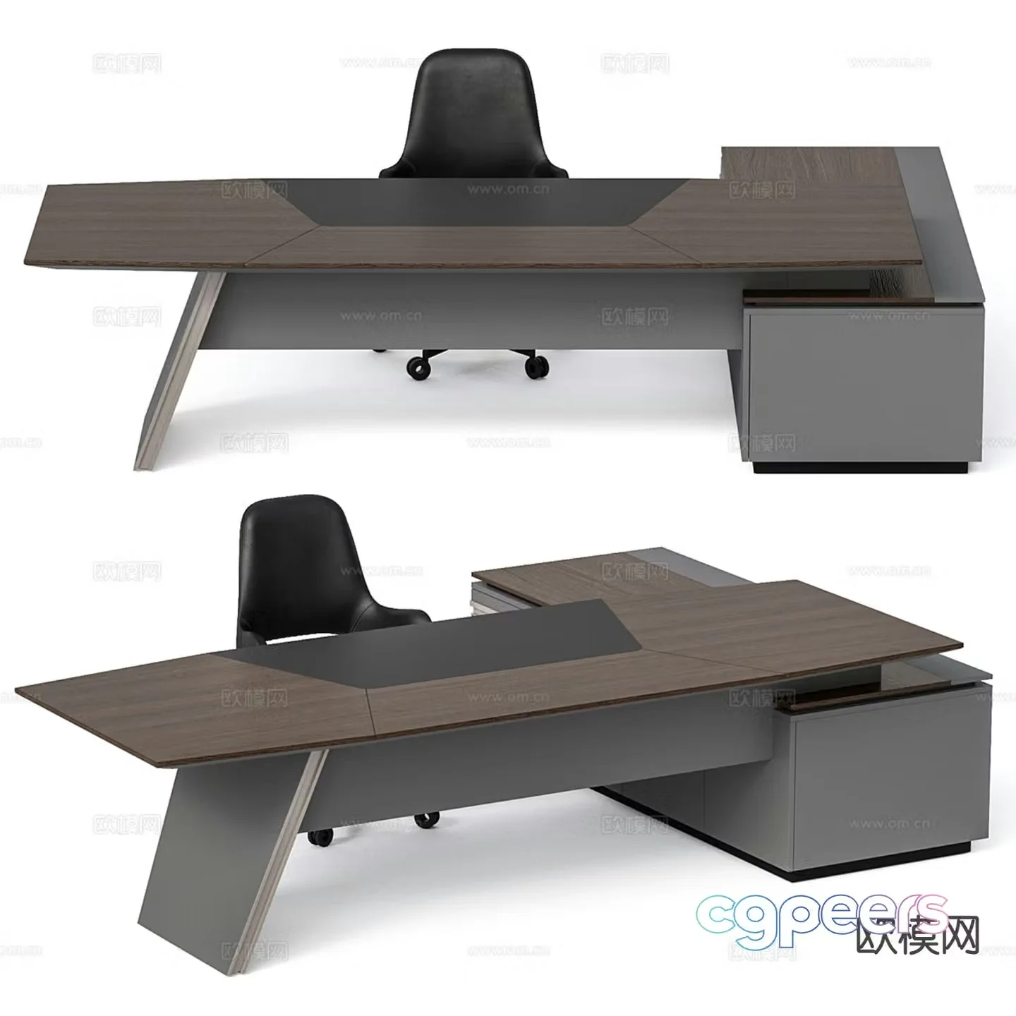 Modern executive desk 3d model