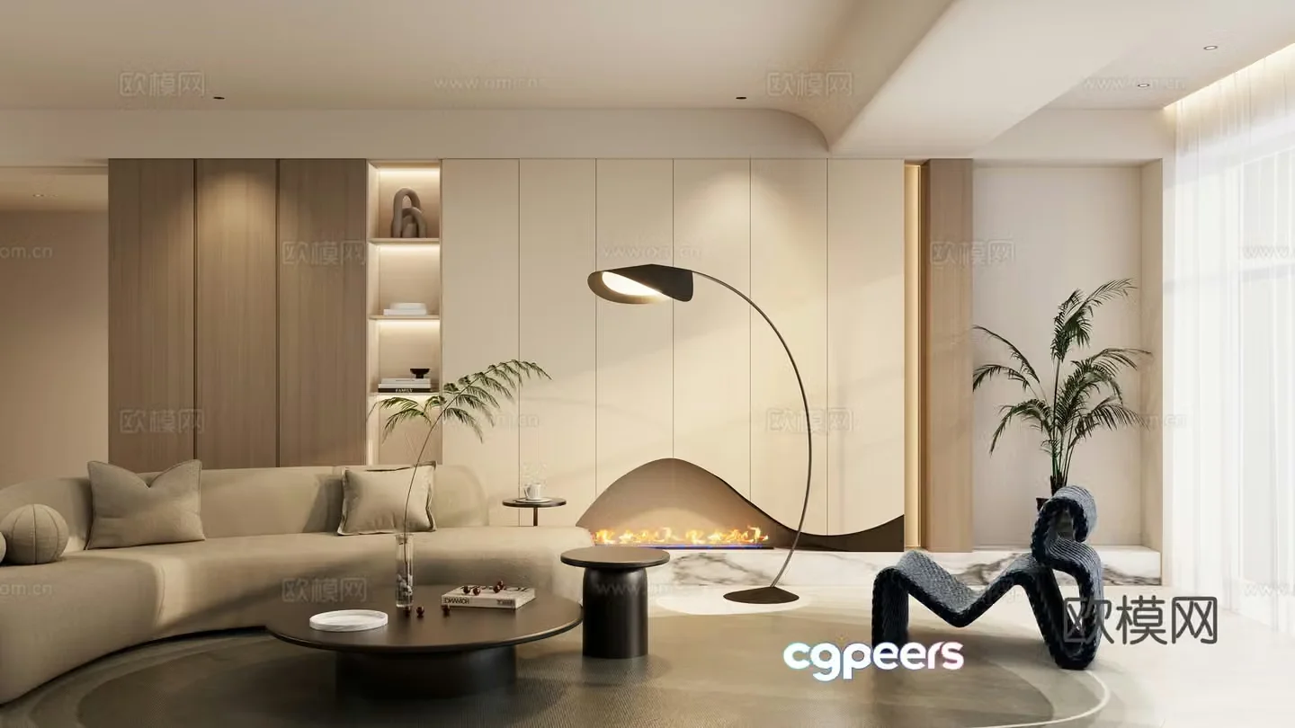 Modern living room 3d model