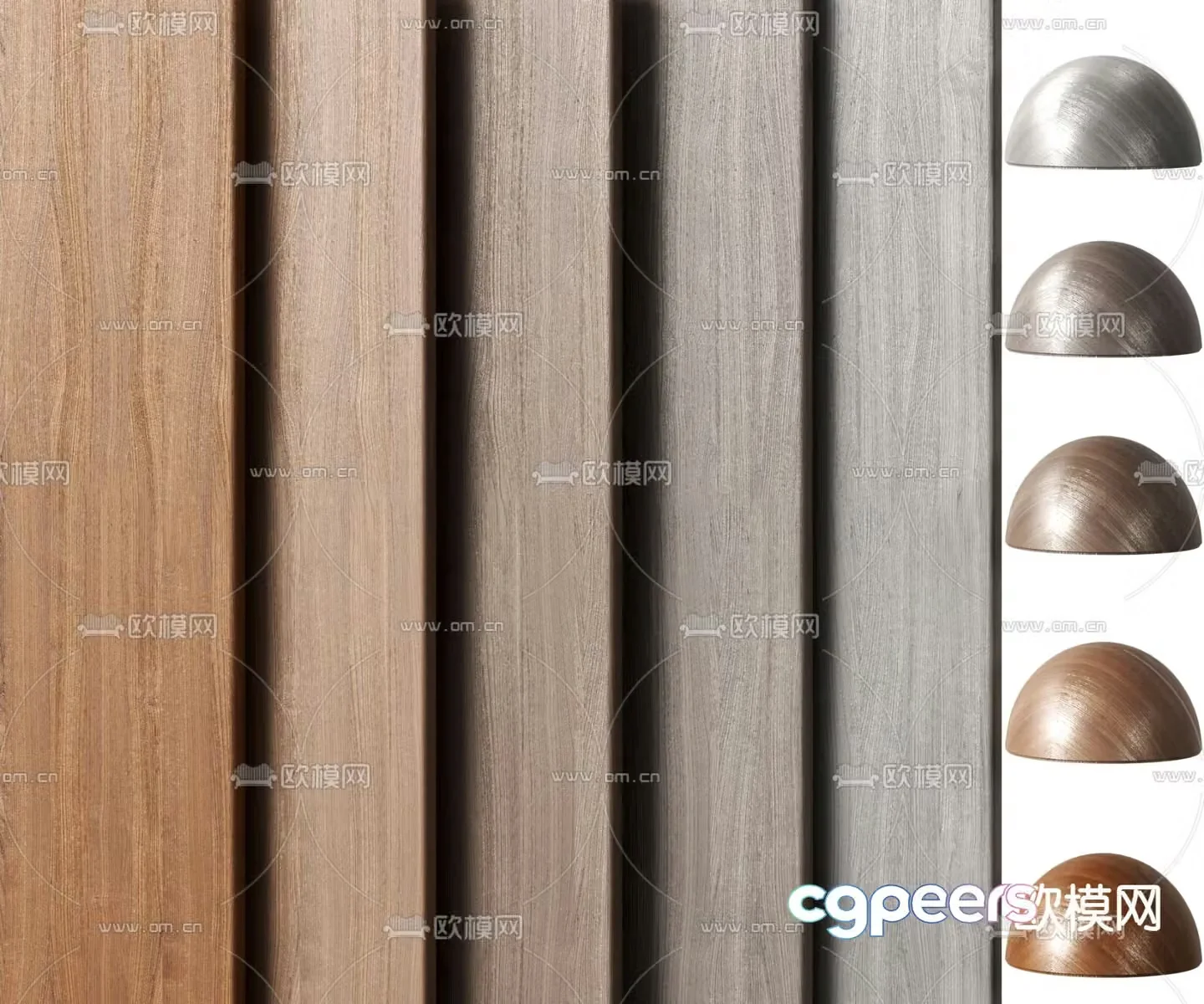 Wood grain wood veneer wooden board wall panel 3d model