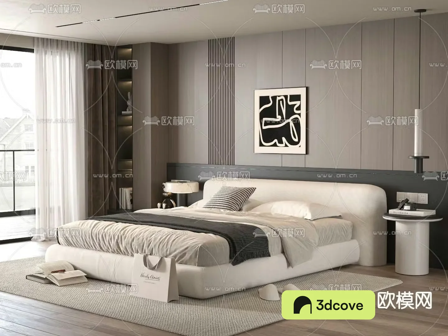 Minotti modern double bed
