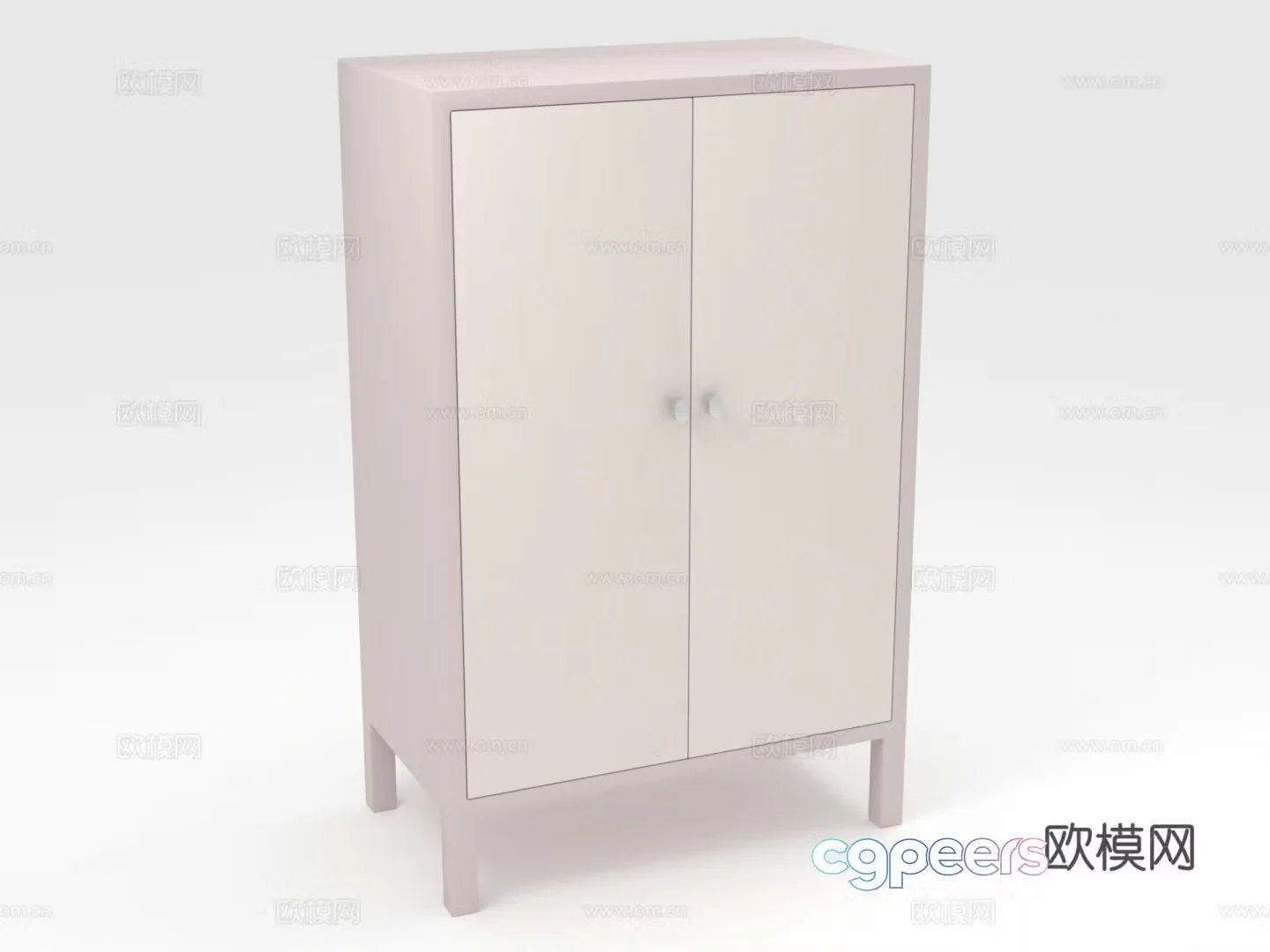 Cabinet Storage Locker Locker Wooden Cabinet 3D Model