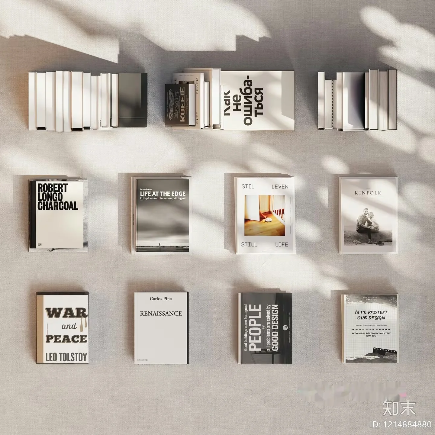Modern Bookshelf 3D Model – 15017 – VRAY Render