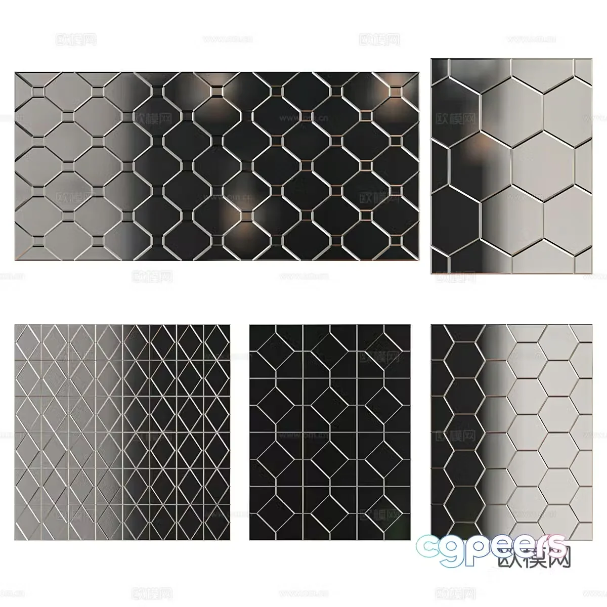 Modern Italian decorative mirror prism 3d model