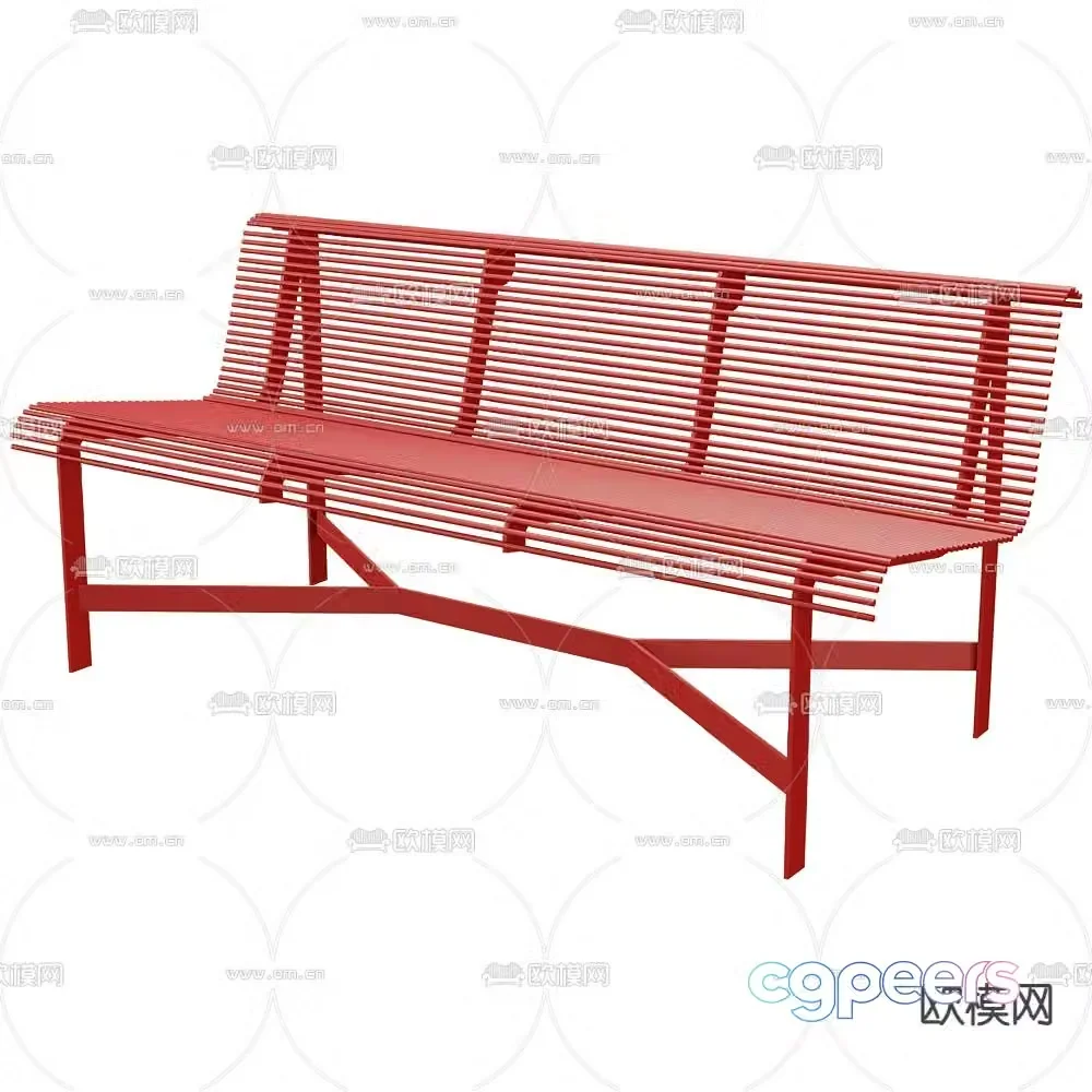 SIJU outdoor chair public chair park chair 3d model