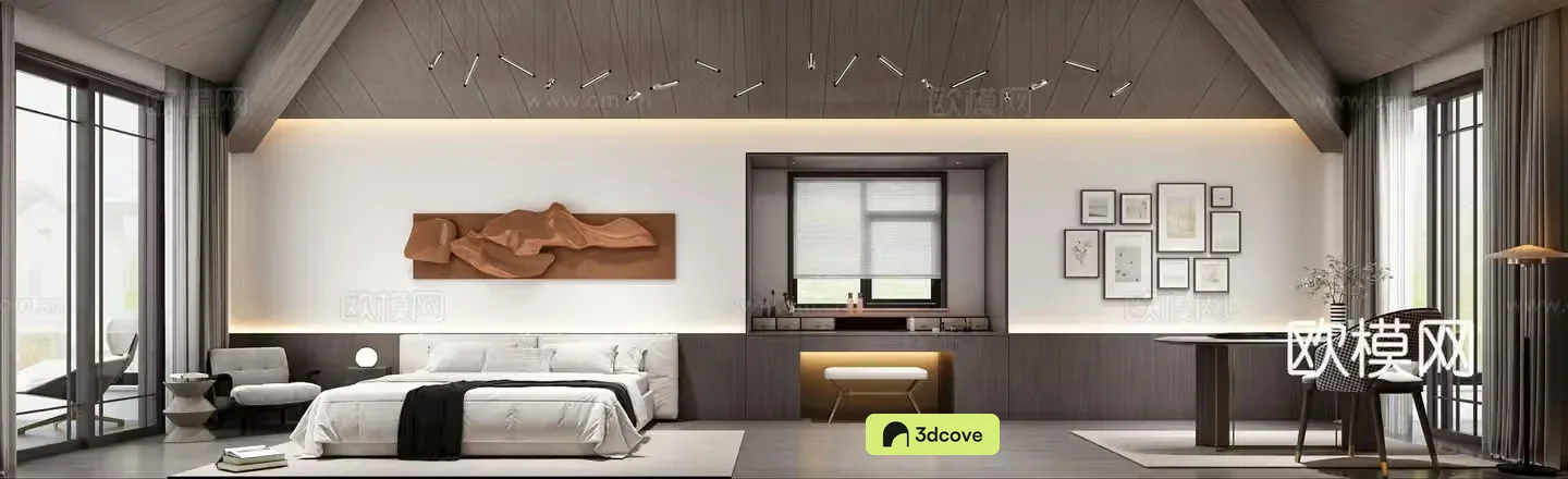 Modern light luxury bedroom