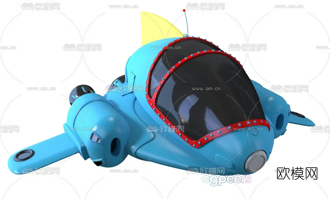 Modern children’s toy airplane 3d model