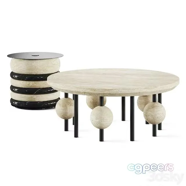 3ds Max Free – Hommes Harveycanne and Kosmos Coffee Tables