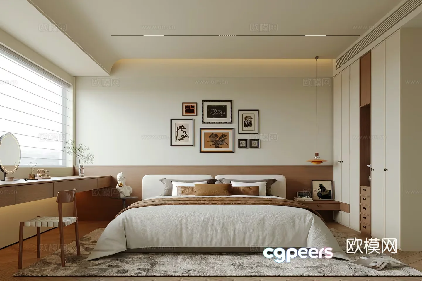 Cozy Bedroom 3D Model – 11798 – VRAY Render