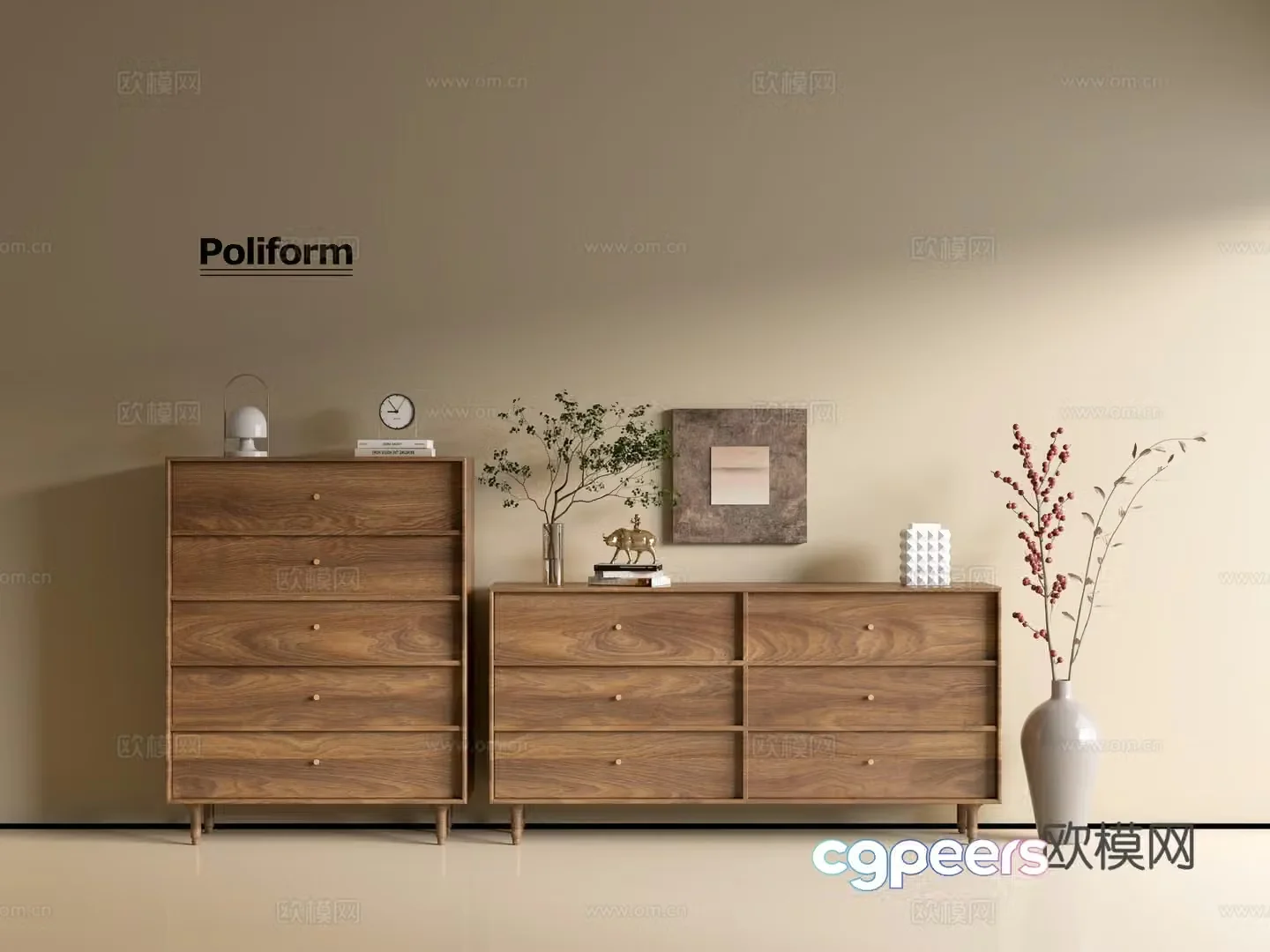 Modern wood grain cabinet ins wind minimalist wind cabinet whole cabinet sideboard balcony cabinet storage 3D model