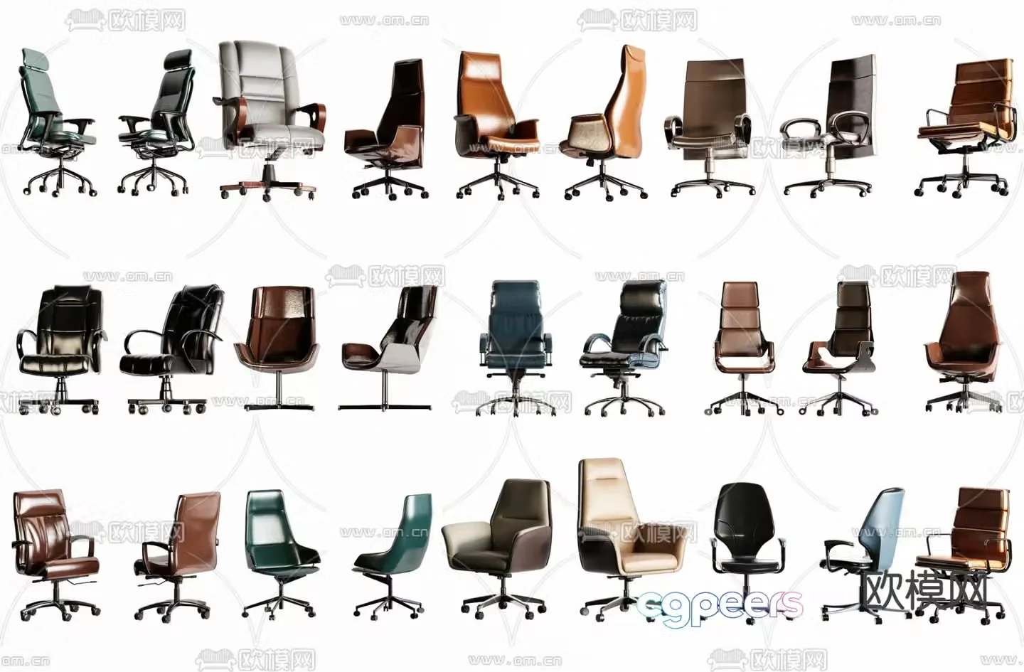 Modern office chair executive chair staff chair 3d model